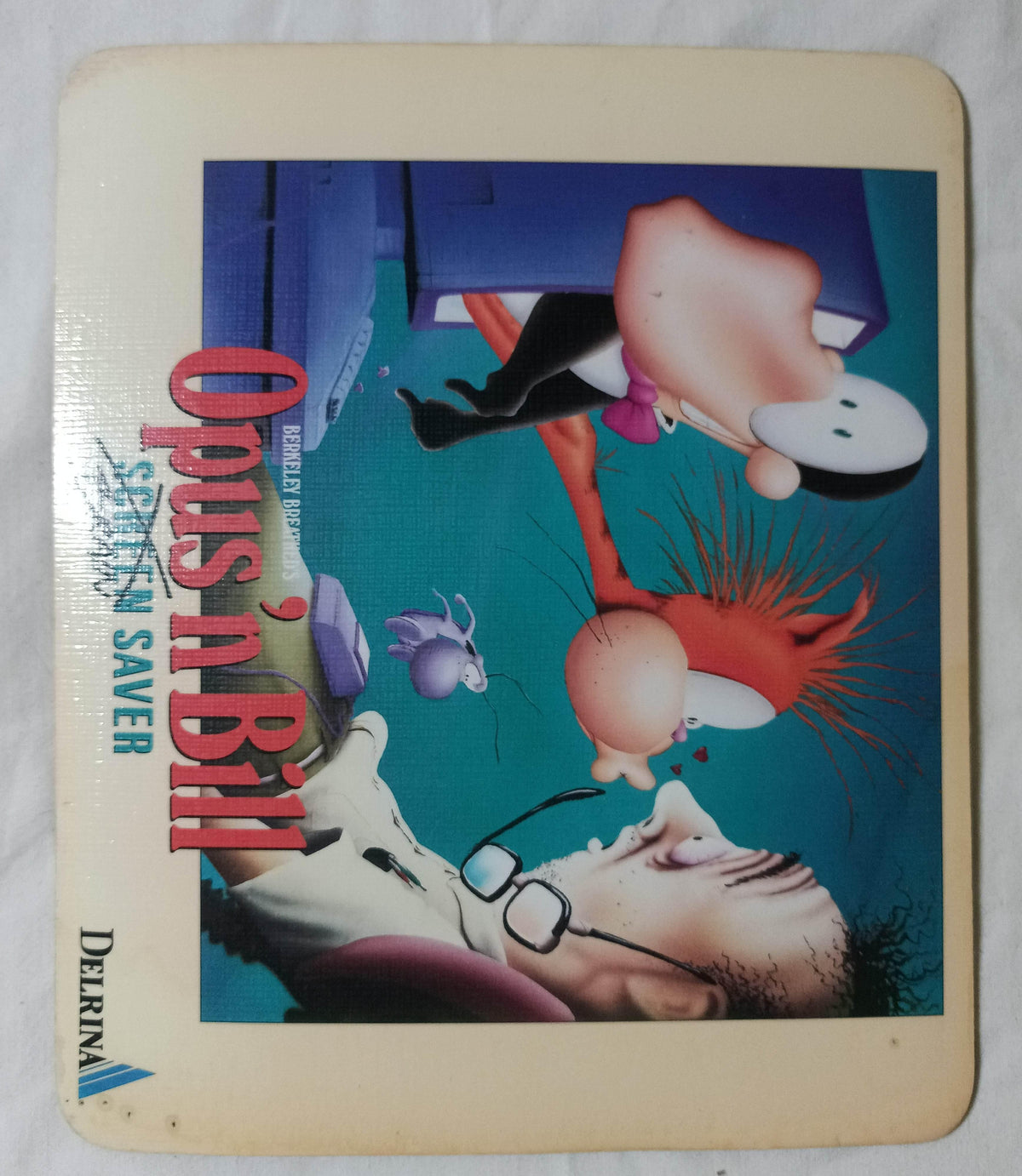 Delrina Delrina Berke Breathed's Opus N Bill Brain Screen Saver Mouse Pad 1993 ...
