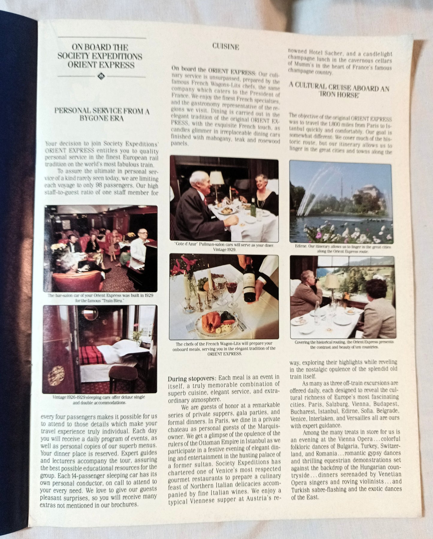 Orient Express Private Train Paris Istanbul Society Expeditions 1982-83 - TulipStuff