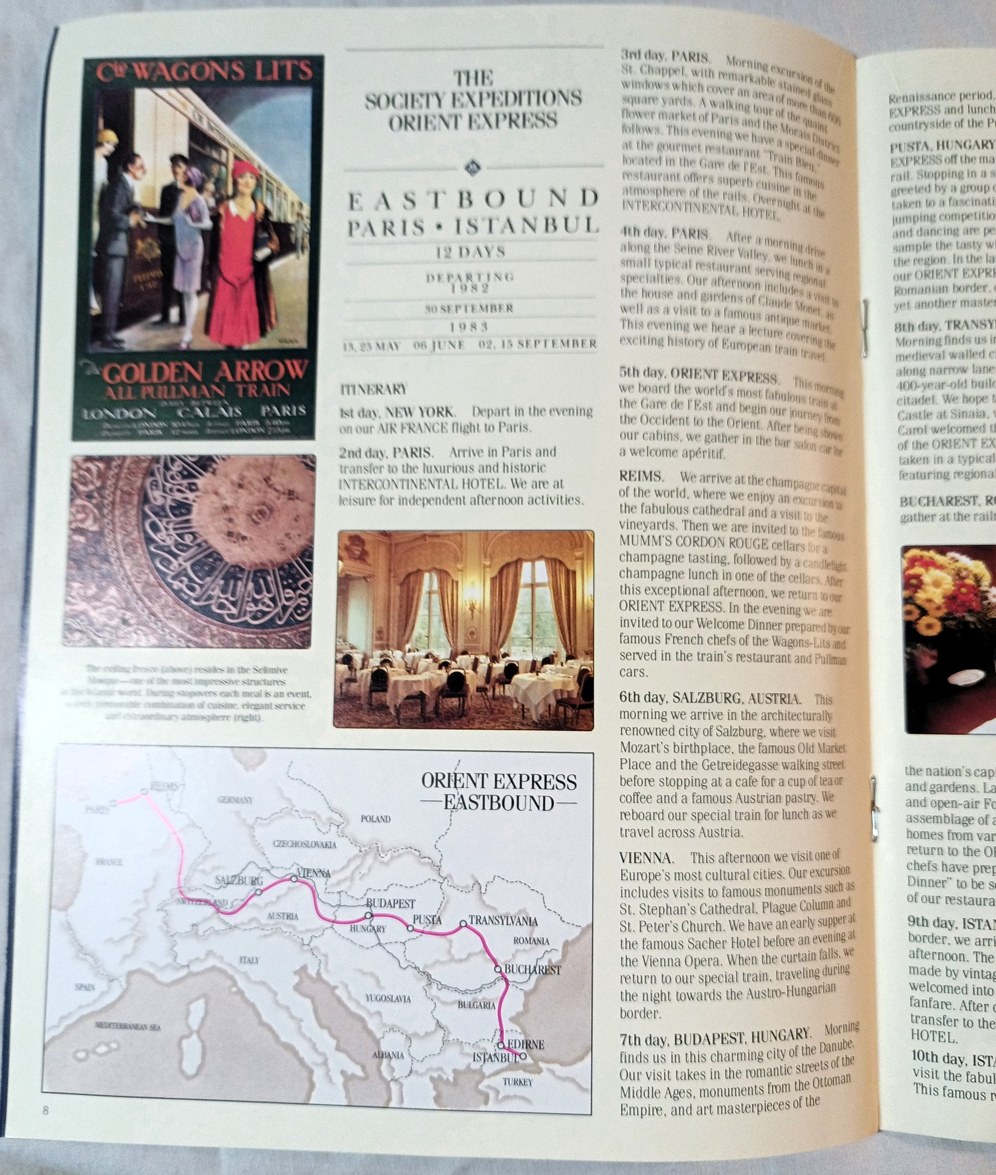 Orient Express Private Train Paris Istanbul Society Expeditions 1982-83 - TulipStuff