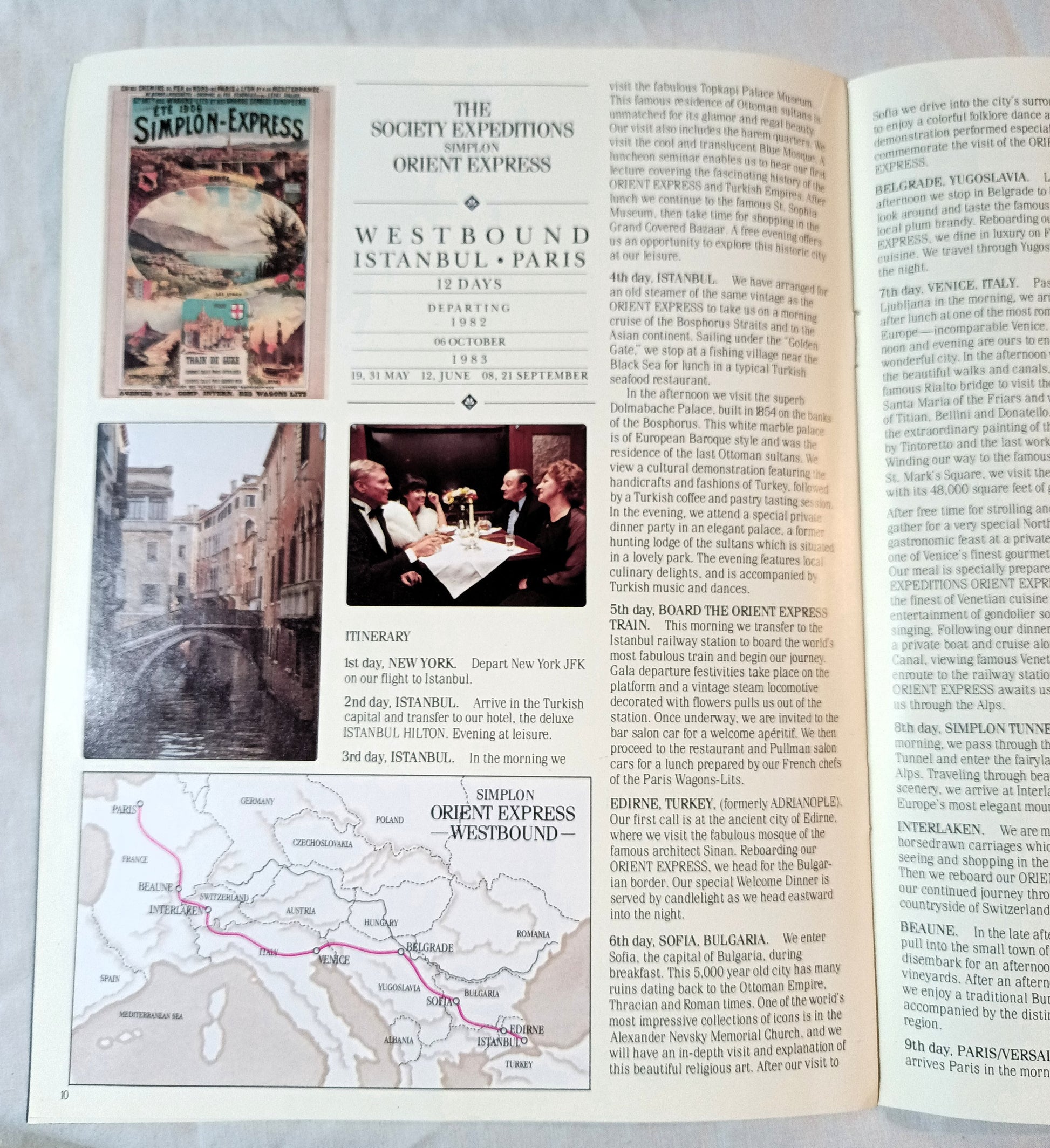 Orient Express Private Train Paris Istanbul Society Expeditions 1982-83 - TulipStuff