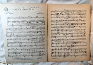 Out Of This World Bing Crosby Eddie Bracken Veronica Lake Sheet Music 1945 - TulipStuff