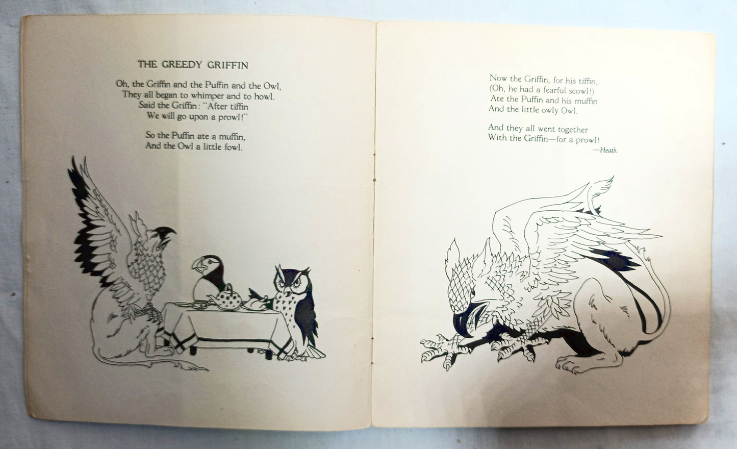 The Owl And The Pussy-cat Saalfield Publishing Akron Paperback 1938 - TulipStuff
