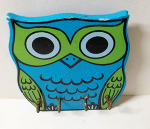 Owl Wooden Wall Key Hook Holder Counterpoint San Francisco 1970s Japan - TulipStuff