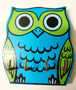 Owl Wooden Wall Key Hook Holder Counterpoint San Francisco 1970s Japan - TulipStuff