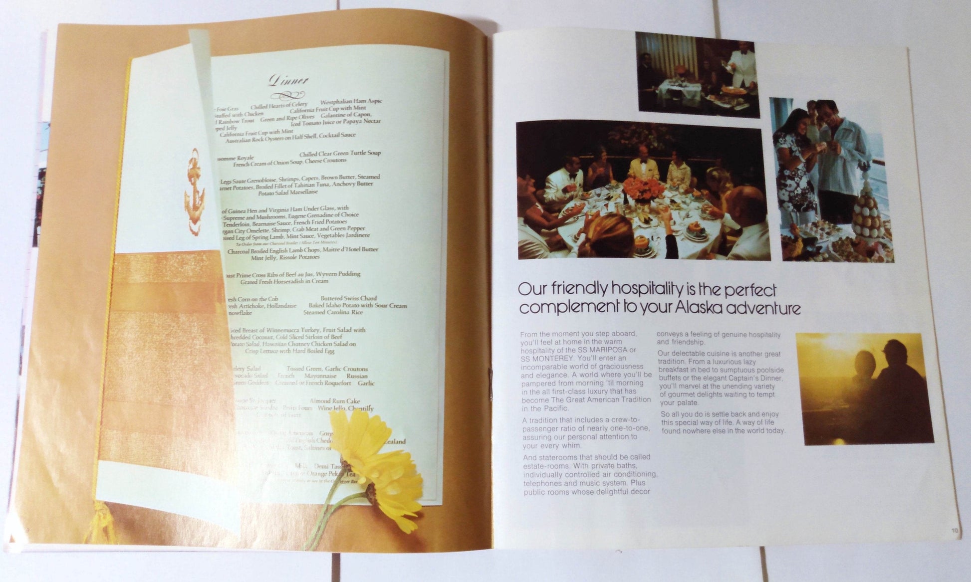 Pacific Far East Line Mariposa Monterey 1974 Alaska Cruises Brochure - TulipStuff