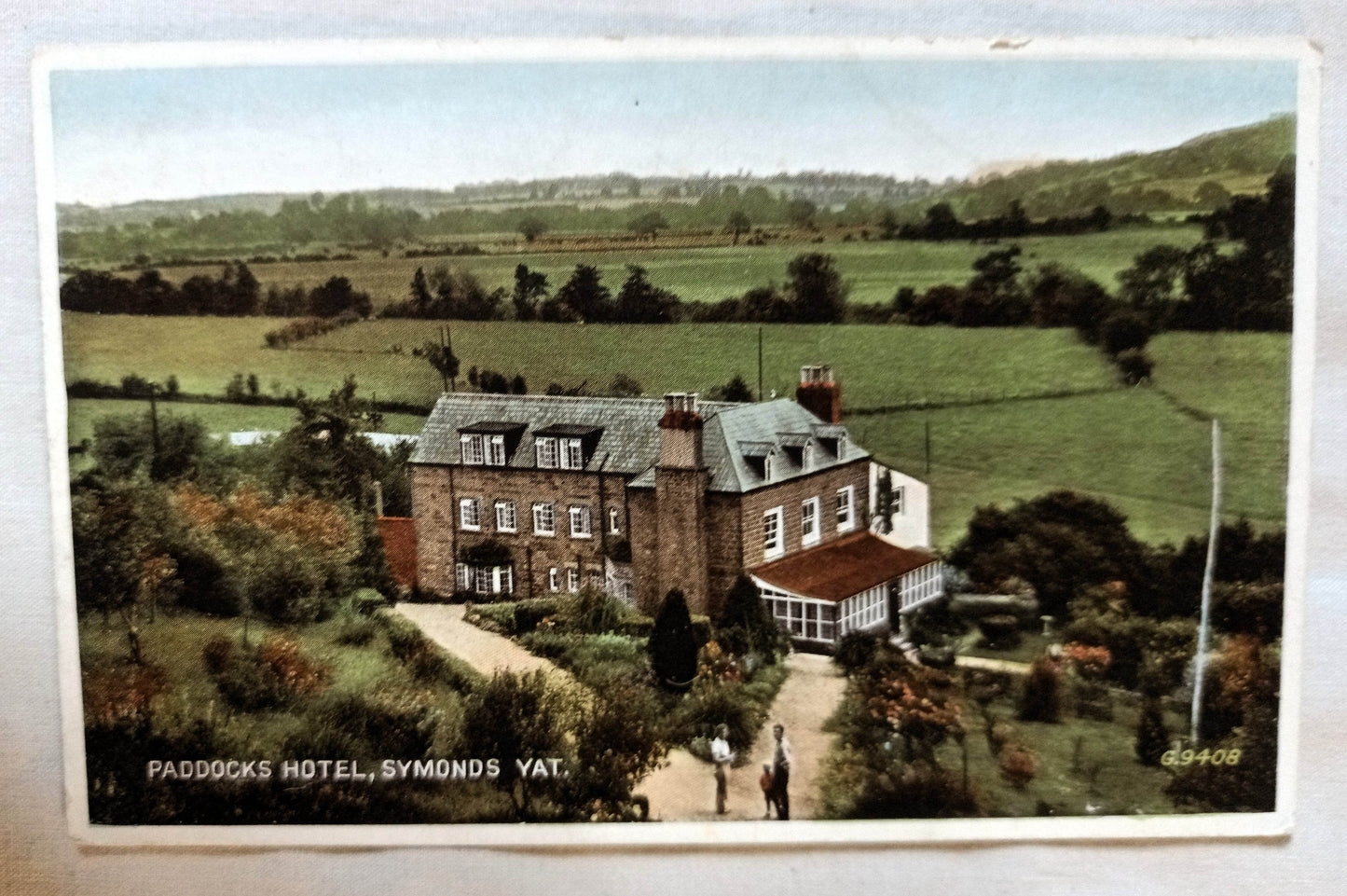 Paddocks Hotel Symonds Yat Wye Valley Valentine's Carbo Colour 1930's - TulipStuff