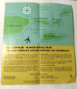 Pan Am Holidays Jet To Puerto Rico Virgin Islands Brochure 1968 - TulipStuff