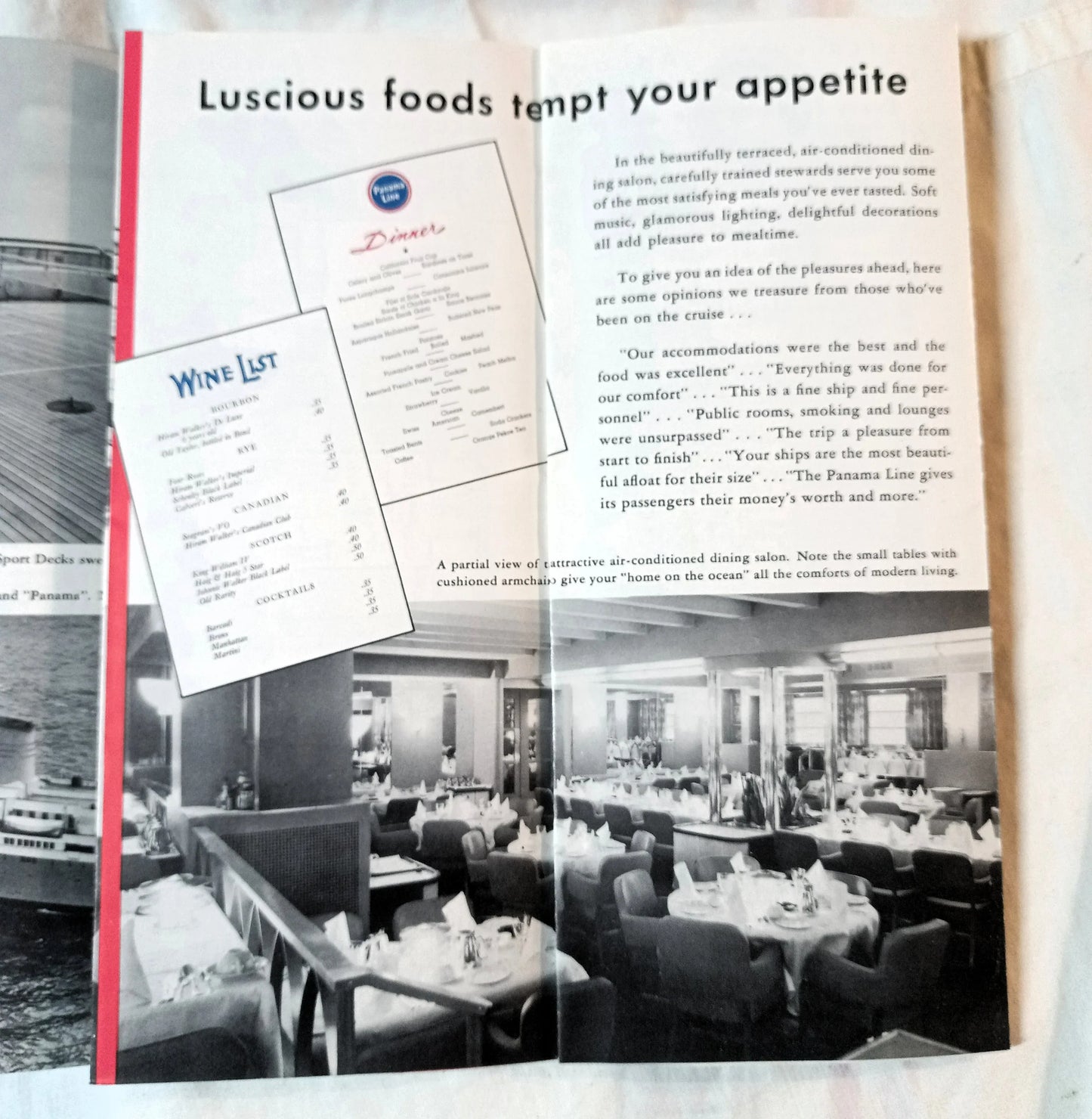Panama Line ss Ancon ss Cristobal ss Panama Cruise Brochure 1951 - TulipStuff