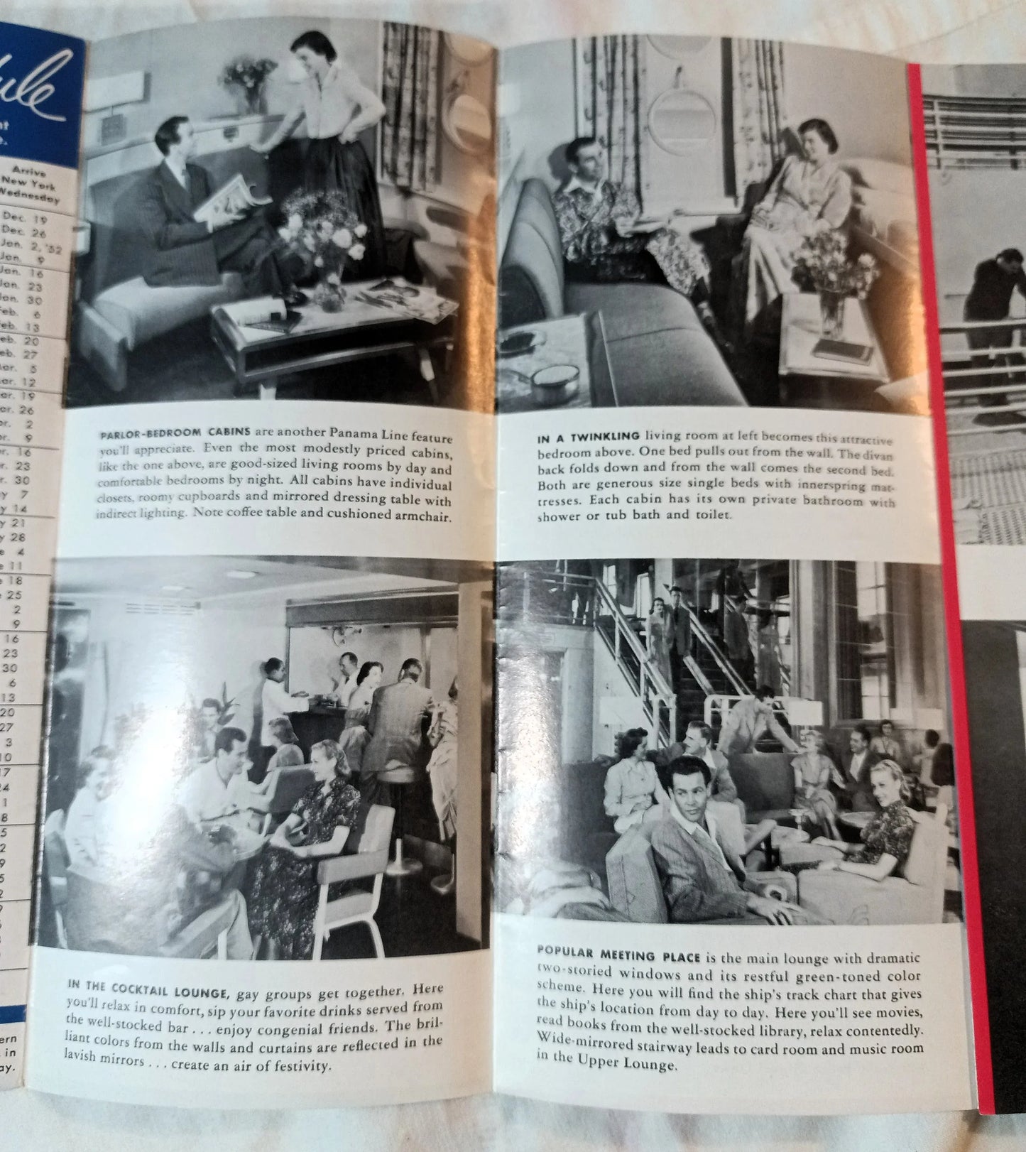 Panama Line ss Ancon ss Cristobal ss Panama Cruise Brochure 1951 - TulipStuff