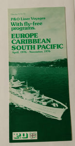P&O 1976 ss Oriana Europe Caribbean South Pacific Cruises Brochure - TulipStuff