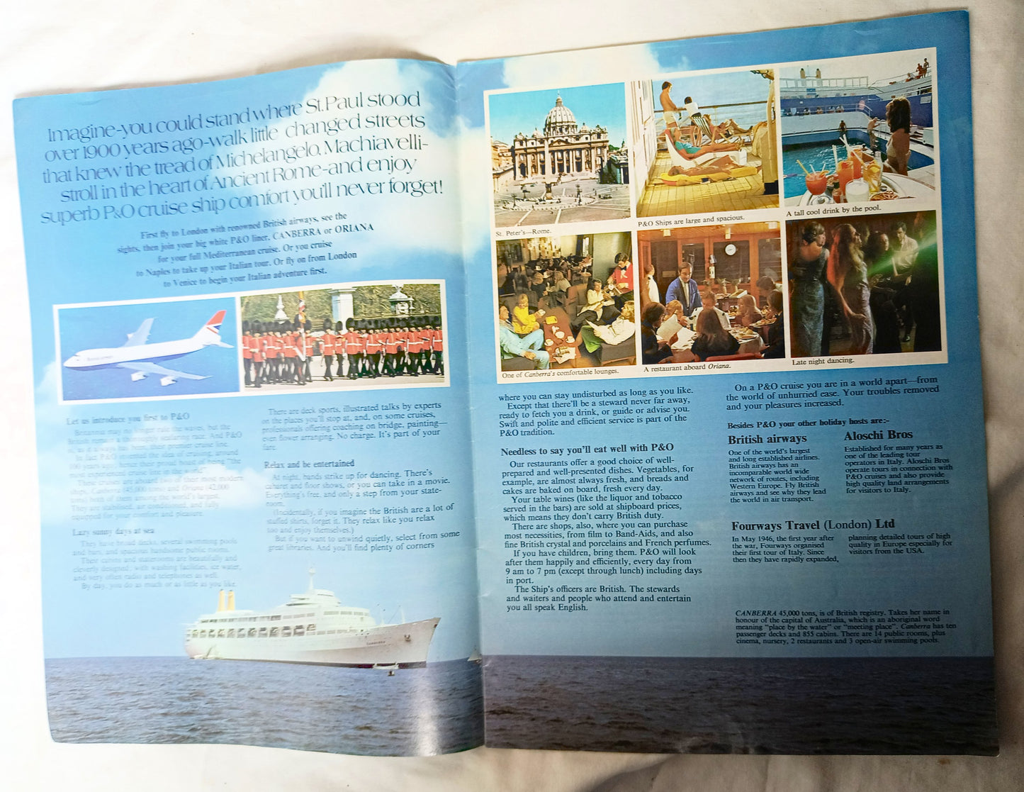 P&O 1975 Mediterranean Fly/Cruises Canberra Oriana - TulipStuff