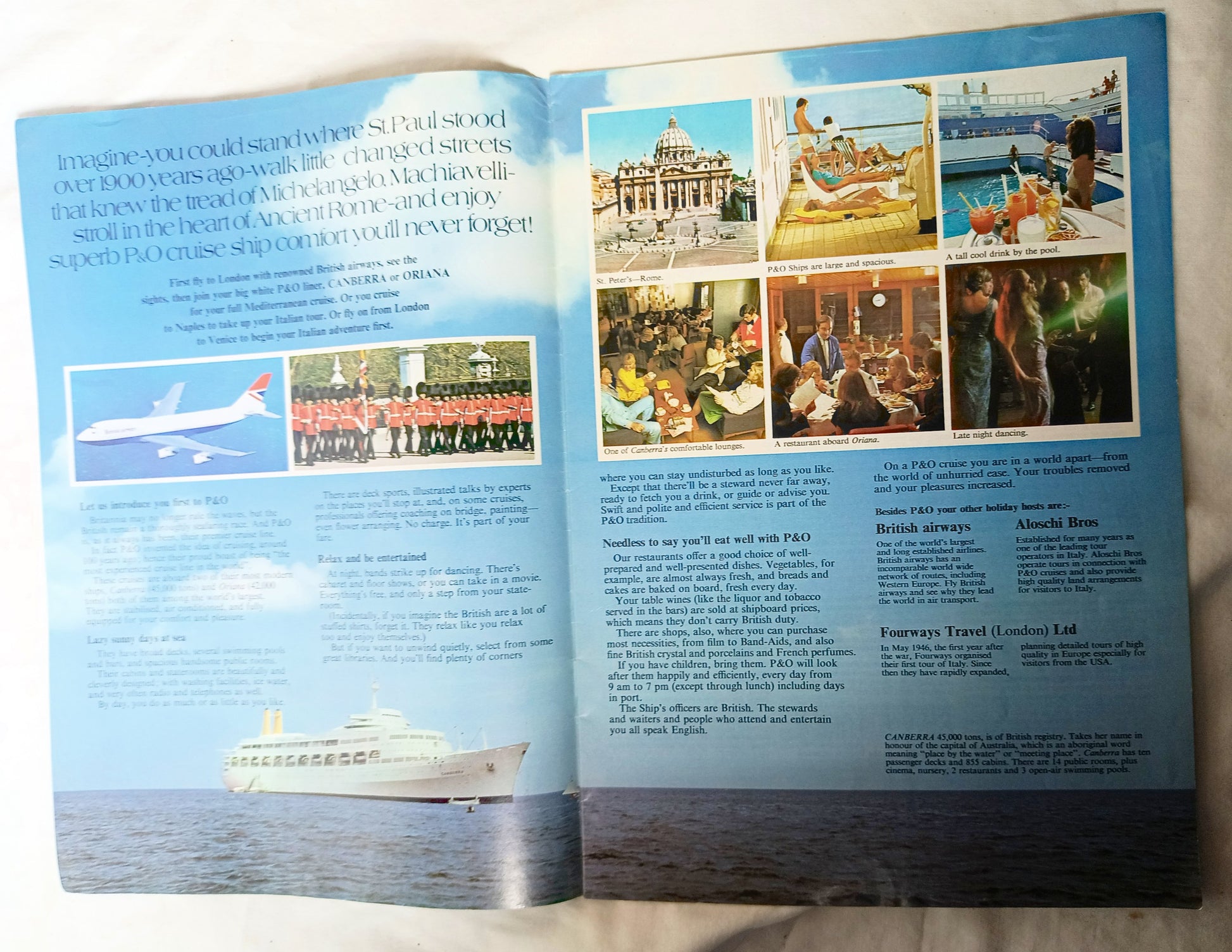 P&O 1975 Mediterranean Fly/Cruises Canberra Oriana - TulipStuff
