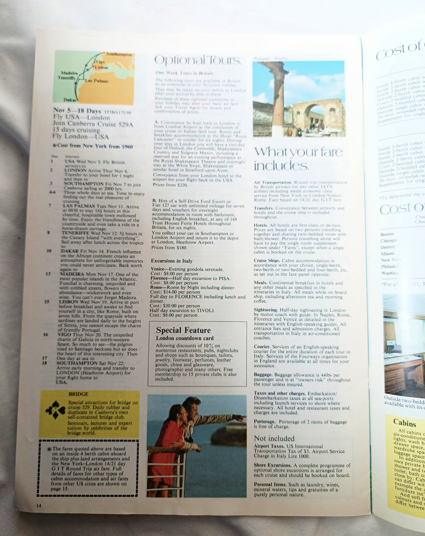 P&O 1975 Mediterranean Fly/Cruises Canberra Oriana - TulipStuff