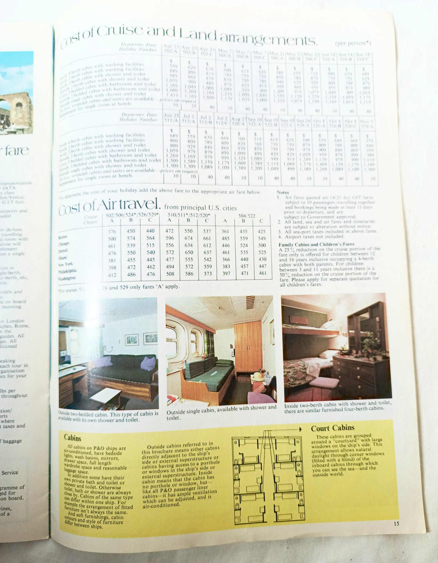 P&O 1975 Mediterranean Fly/Cruises Canberra Oriana - TulipStuff