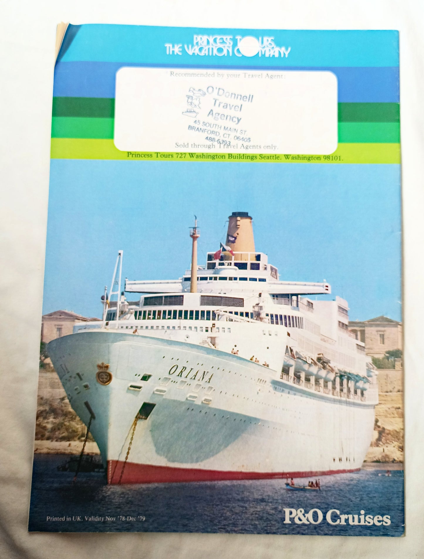 P&O Cruises Princess Tours 1979 Mediterranean Vacation Canberra Oriana - TulipStuff