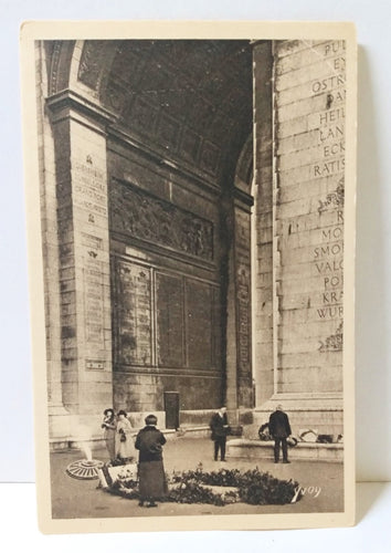 Paris Tombe Du Soldat Inconnu Unknown Soldier Grave France Postcard 1920's - TulipStuff