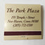 The Park Plaza Hotel Temple St New Haven Connecticut Matchbook 1970's - TulipStuff