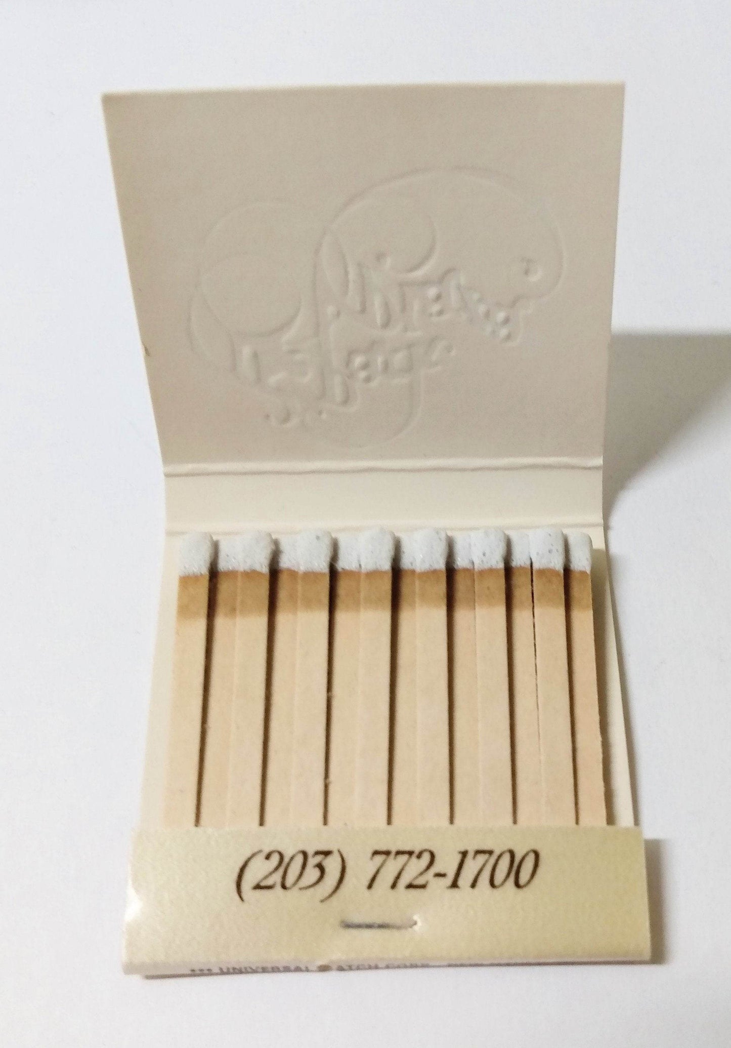 The Park Plaza Hotel Temple St New Haven Connecticut Matchbook 1970's - TulipStuff
