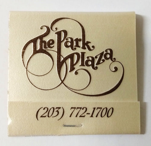 The Park Plaza Hotel Temple St New Haven Connecticut Matchbook 1970's - TulipStuff