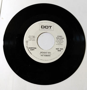 Pat Roberts Rhythm Of The Rain Country 7" Vinyl Dot Records Promo 1972 - TulipStuff