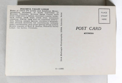Peaceful Valley Lodge And Guest Ranch Lyons Colorado Postcard 1960's - TulipStuff