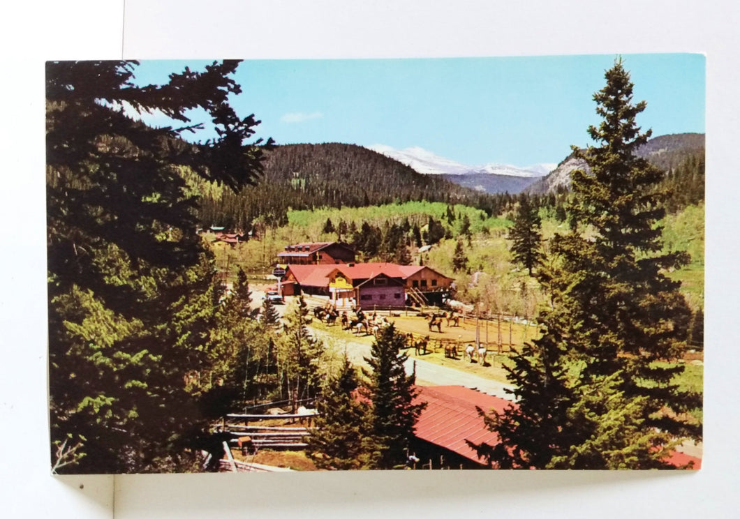 Peaceful Valley Lodge And Guest Ranch Lyons Colorado Postcard 1960's - TulipStuff