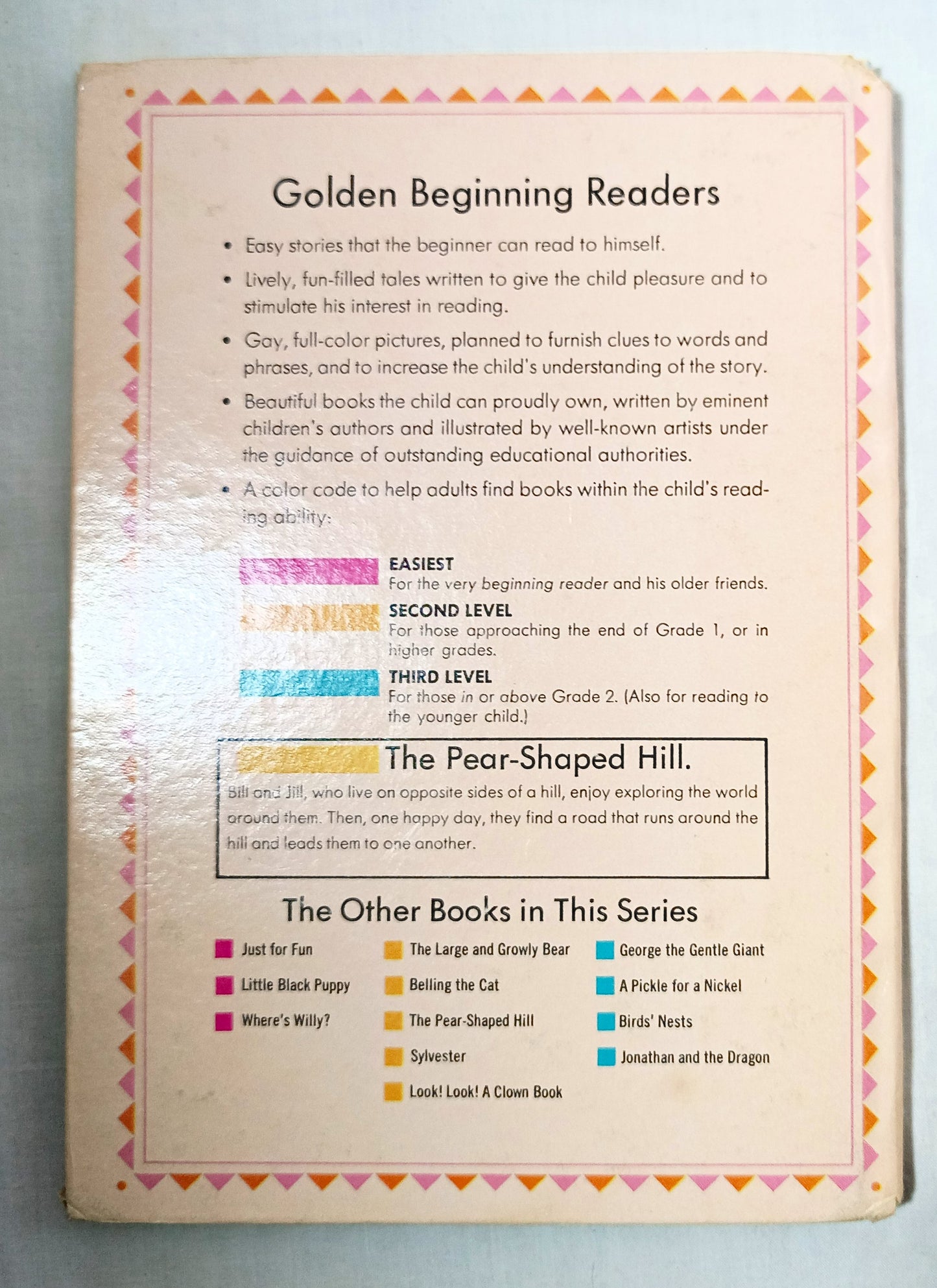 Pear-Shaped Hill Irving Leitner Golden Beginning Reader 1969 - TulipStuff