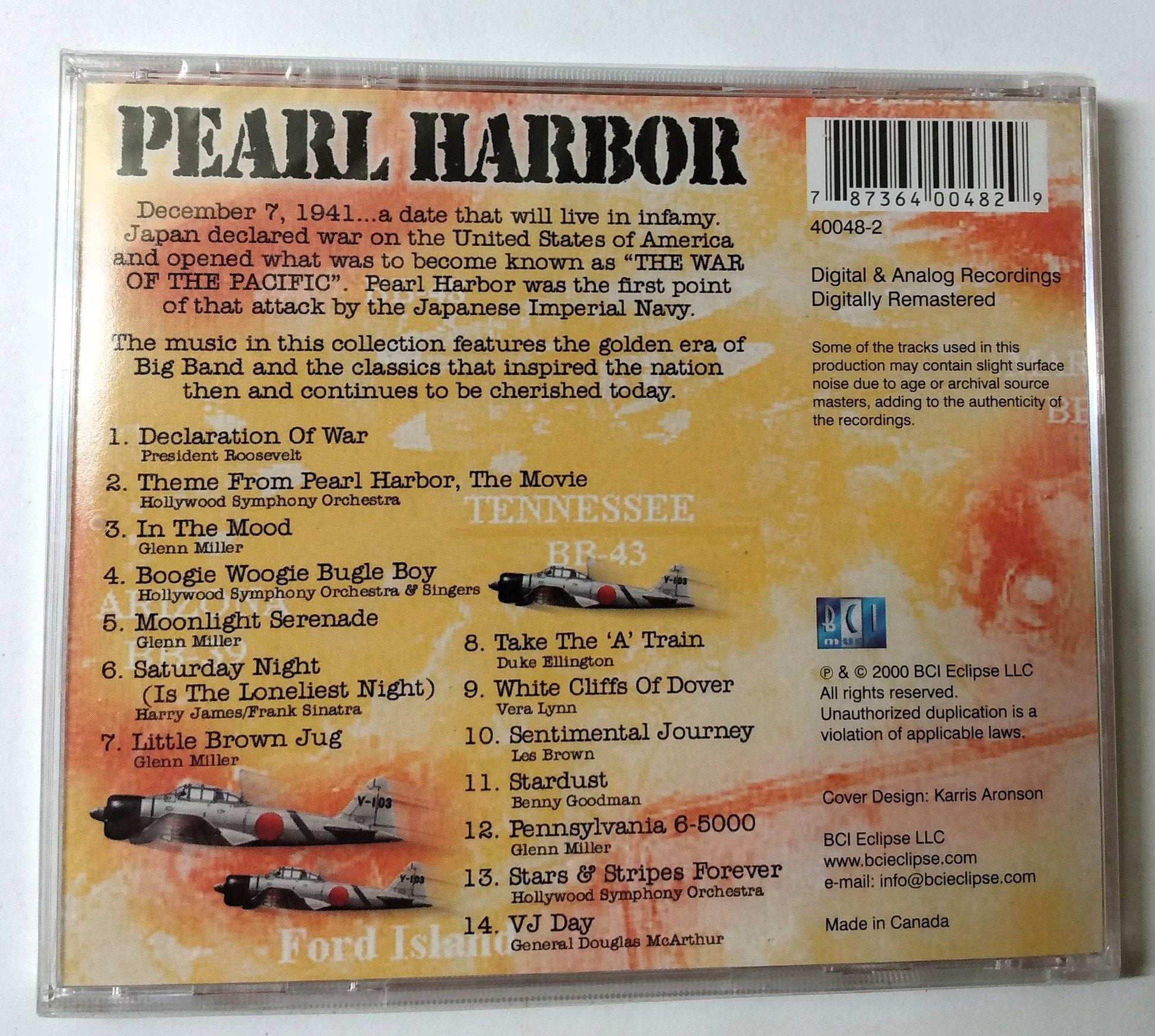Pearl Harbor Music From The Day Of Infamy Album CD 2000 - TulipStuff
