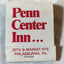 Penn Center Inn 20th and Market St Philadelphia Matchbook 1980's - TulipStuff