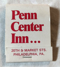 Load image into Gallery viewer, Penn Center Inn 20th and Market St Philadelphia Matchbook 1980&#39;s - TulipStuff
