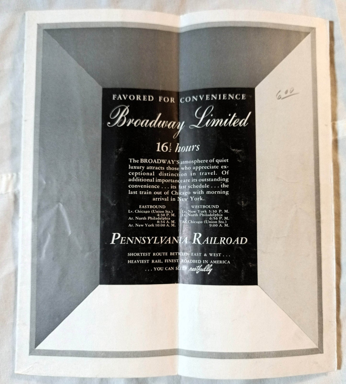 Pennsylvania Railroad East-West Passenger Timetables March 1938 - TulipStuff