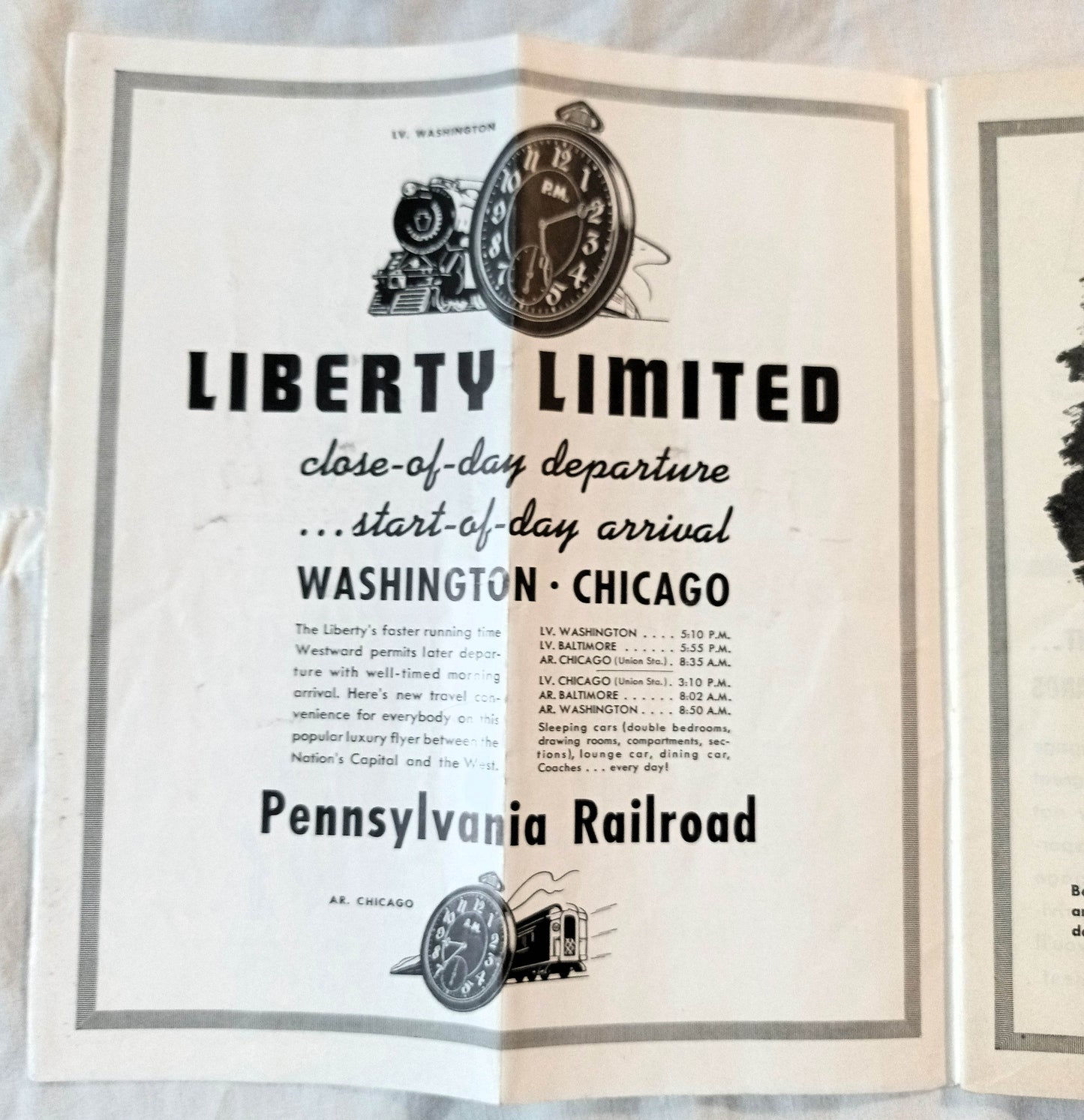 Pennsylvania Railroad East-West Passenger Timetables March 1938 - TulipStuff