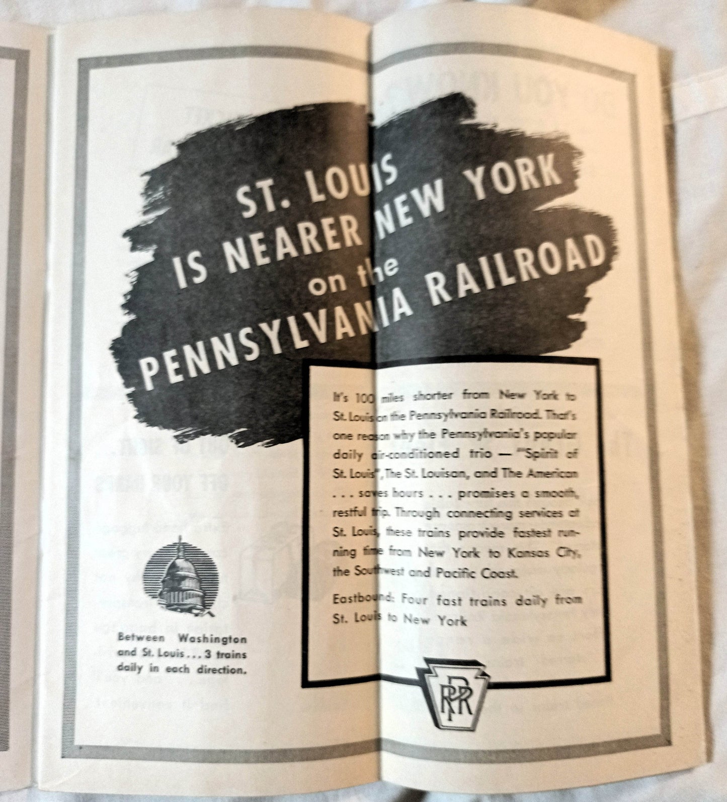 Pennsylvania Railroad East-West Passenger Timetables March 1938 - TulipStuff