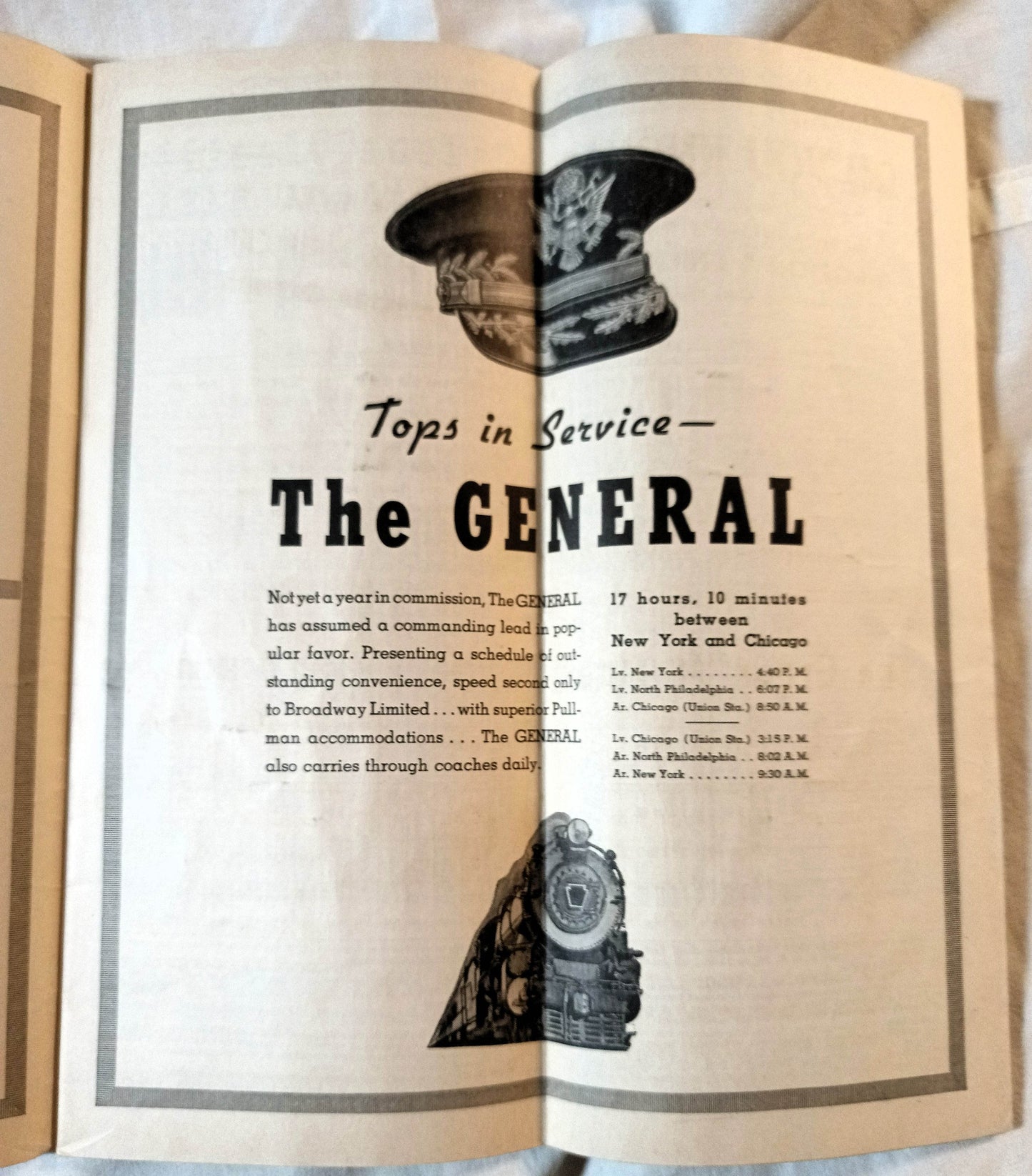 Pennsylvania Railroad East-West Passenger Timetables March 1938 - TulipStuff