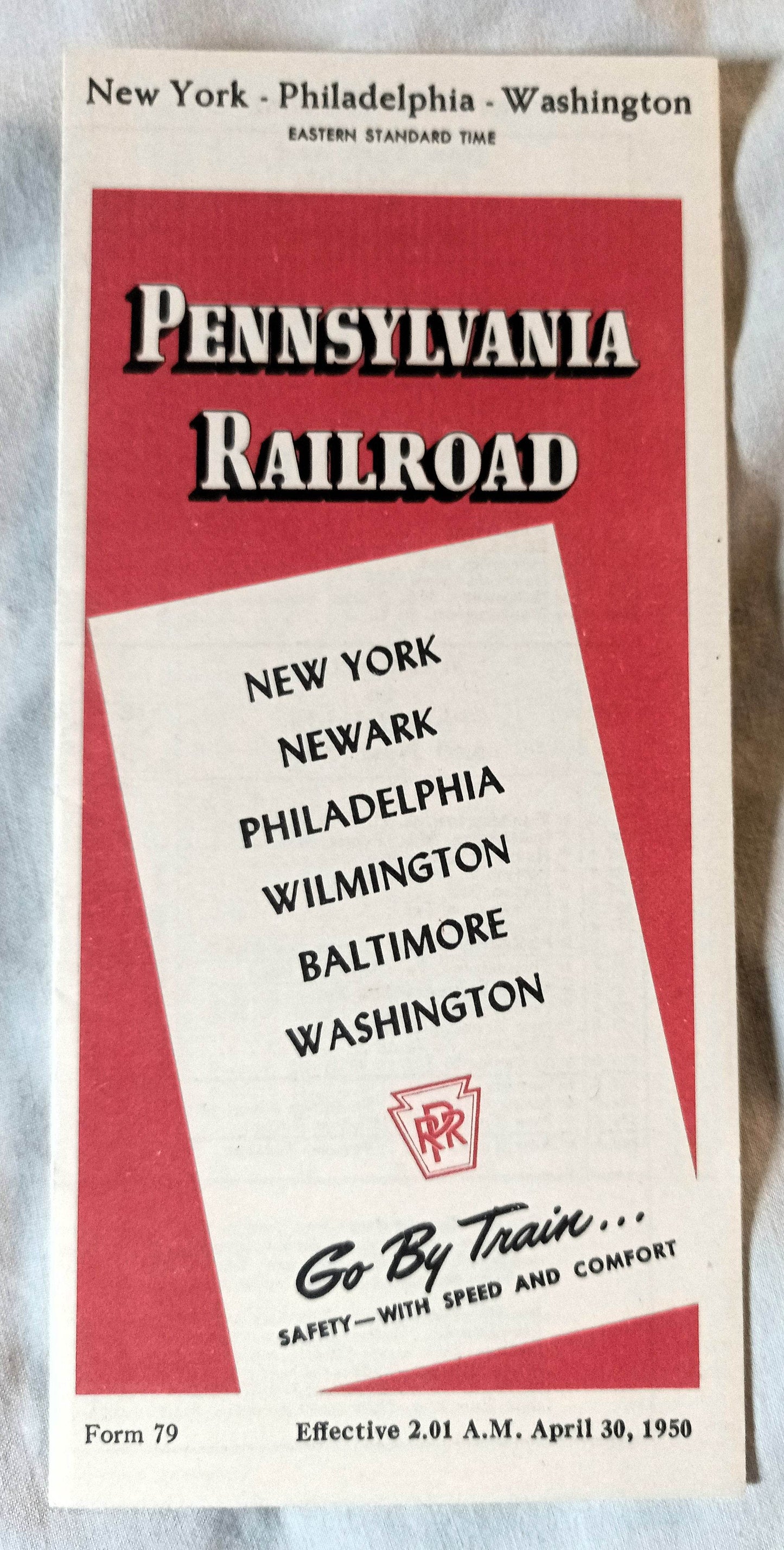Pennsylvania Railroad New York Philadelphia Washington Timetable 1950 - TulipStuff