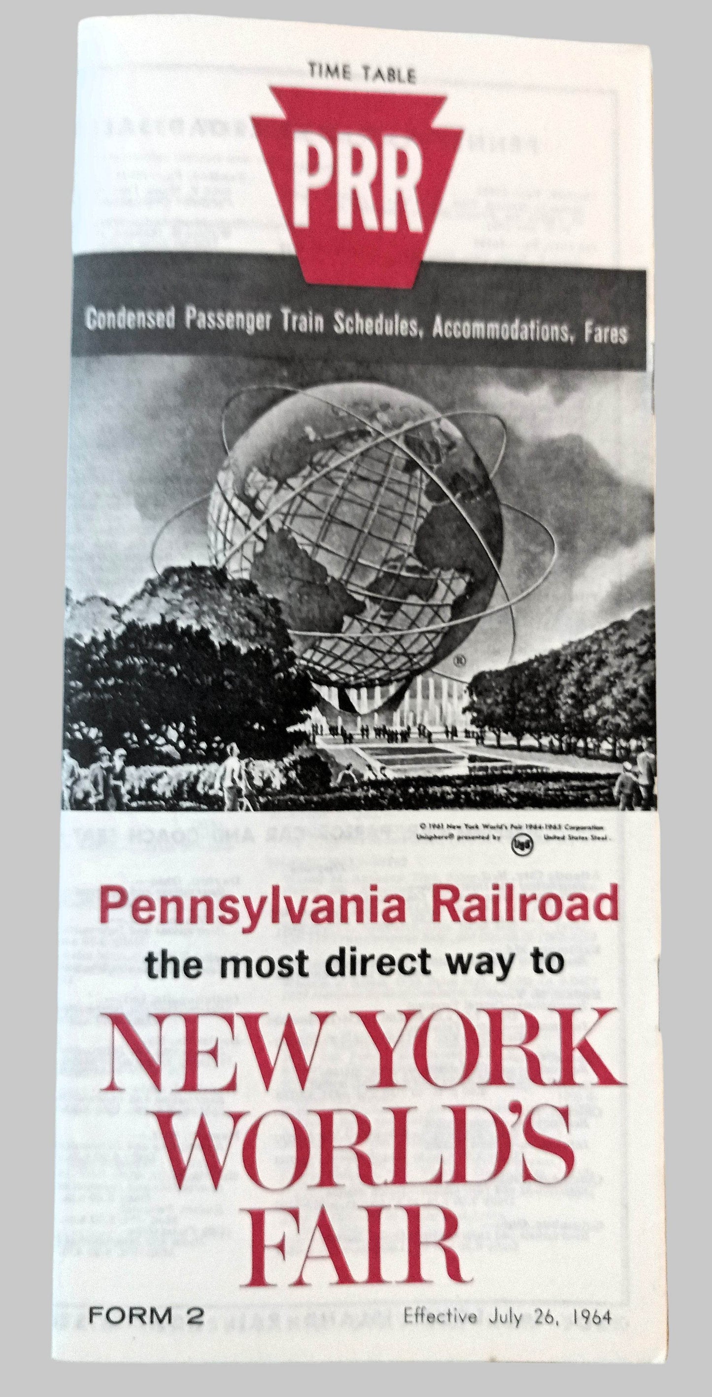 Pennsylvania Railroad Condensed Passenger Train Schedules 1964