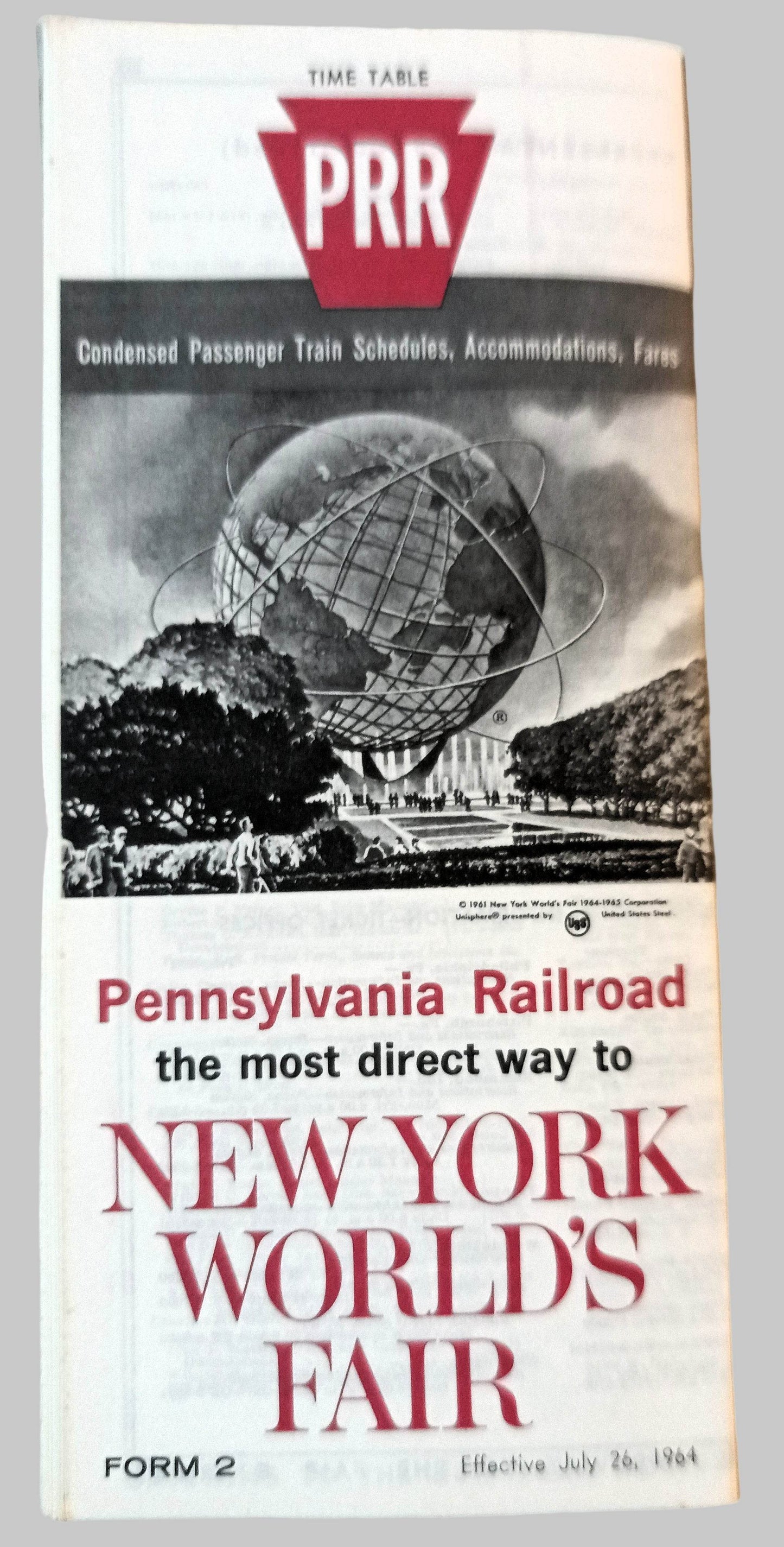Pennsylvania Railroad Condensed Passenger Train Schedules 1964