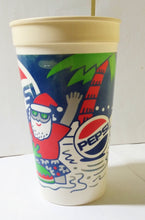 Load image into Gallery viewer, Pepsi Christmas Santa Claus 32 Oz Plastic Cup 1990&#39;s Pizza Hut/KFC - TulipStuff
