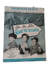 Load image into Gallery viewer, Personality Road To Utopia Bing Crosby Bob Hope Sheet Music 1945 - TulipStuff
