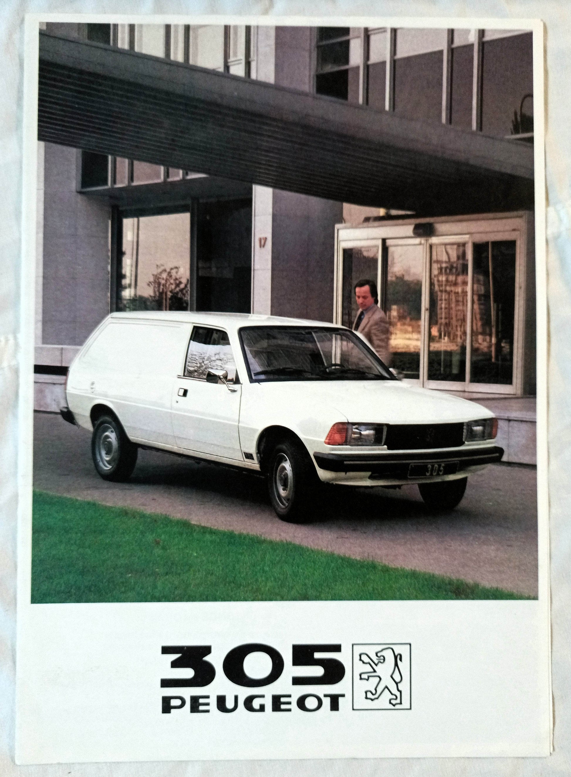 Peugeot 305 Fourgonnette Van Dealer Sales Brochure France 1982 - TulipStuff