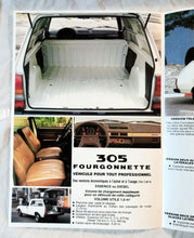 Load image into Gallery viewer, Peugeot 305 Fourgonnette Van Dealer Sales Brochure France 1982 - TulipStuff
