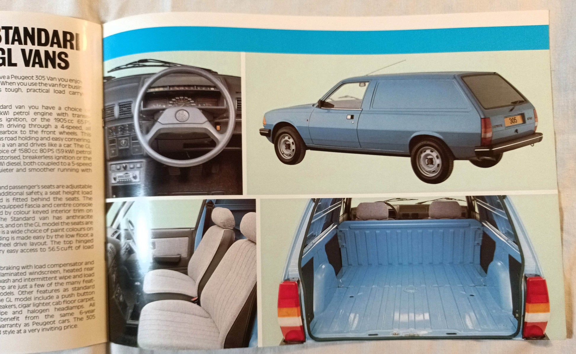 Peugeot 205 305 Vans 504 Pick-ups UK Dealer Sales Brochure 1987 - TulipStuff