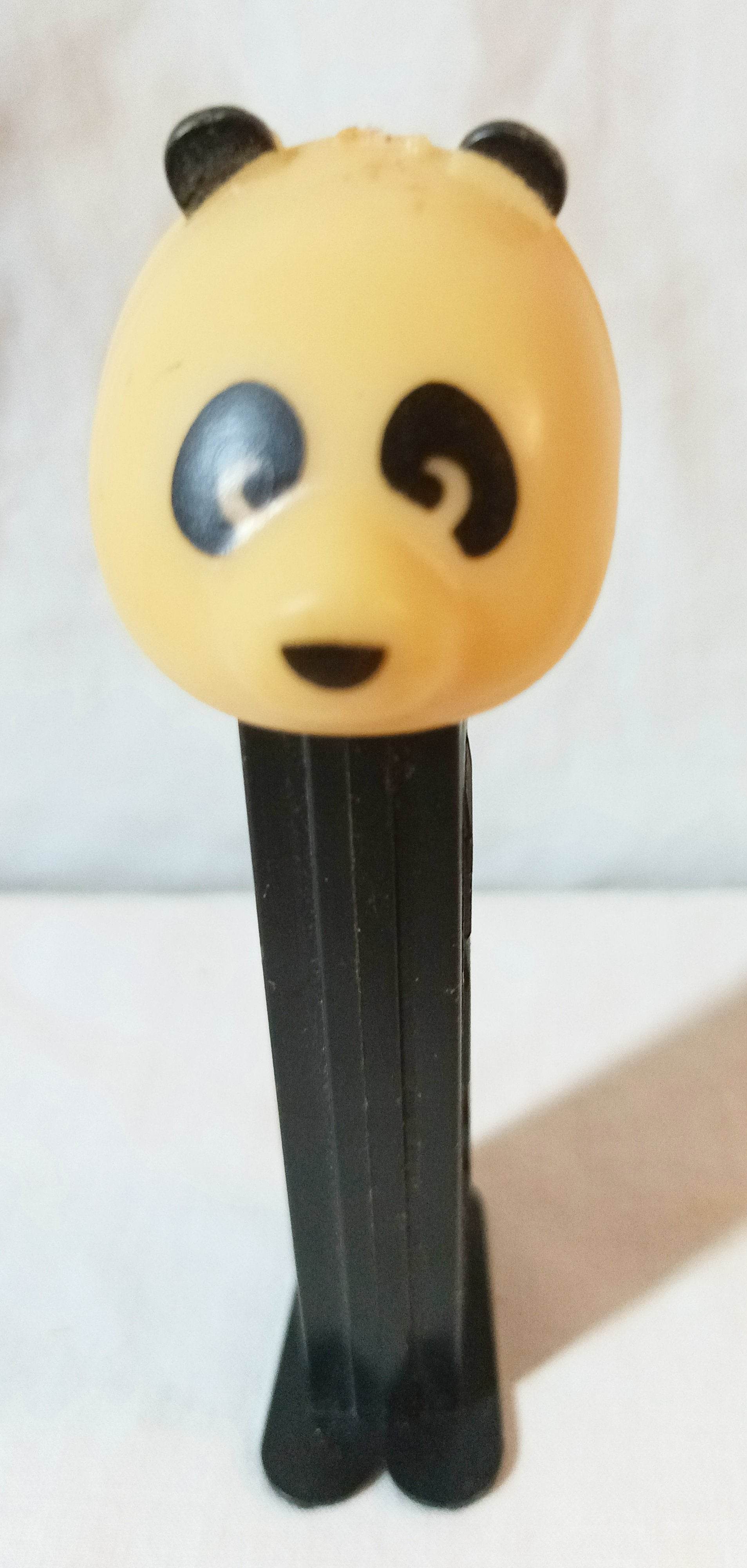 Pez Animals Panda Black White Candy Dispenser Austria 1987 w/feet - TulipStuff