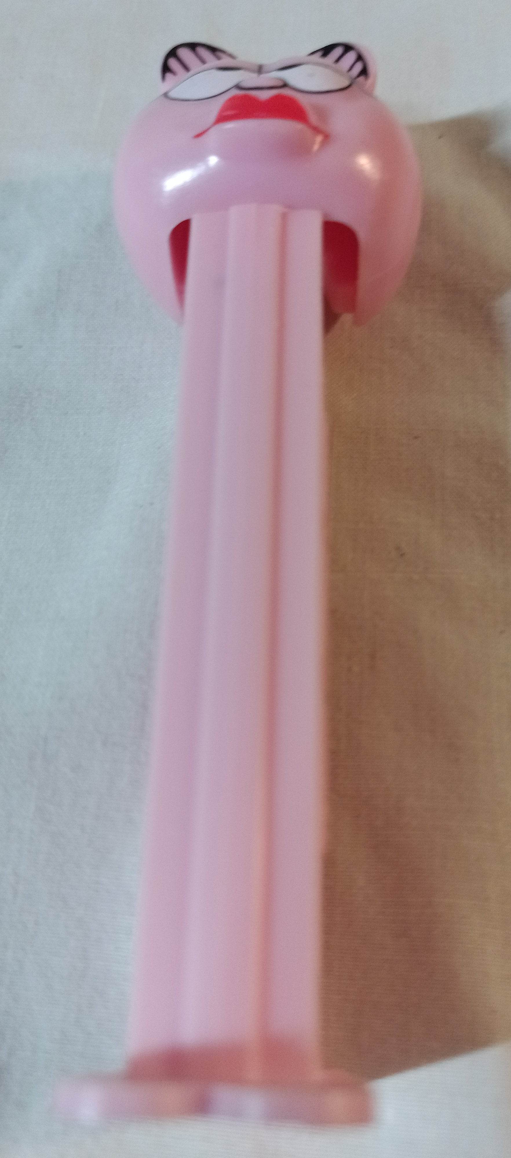 Pez Arlene the Pink Cat (from Garfield) Candy Dispenser Slovenia 1991 - TulipStuff