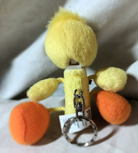 Load image into Gallery viewer, Pez Barn Yard Babies Plush Duck Candy Dispenser Keychain 2005 - TulipStuff
