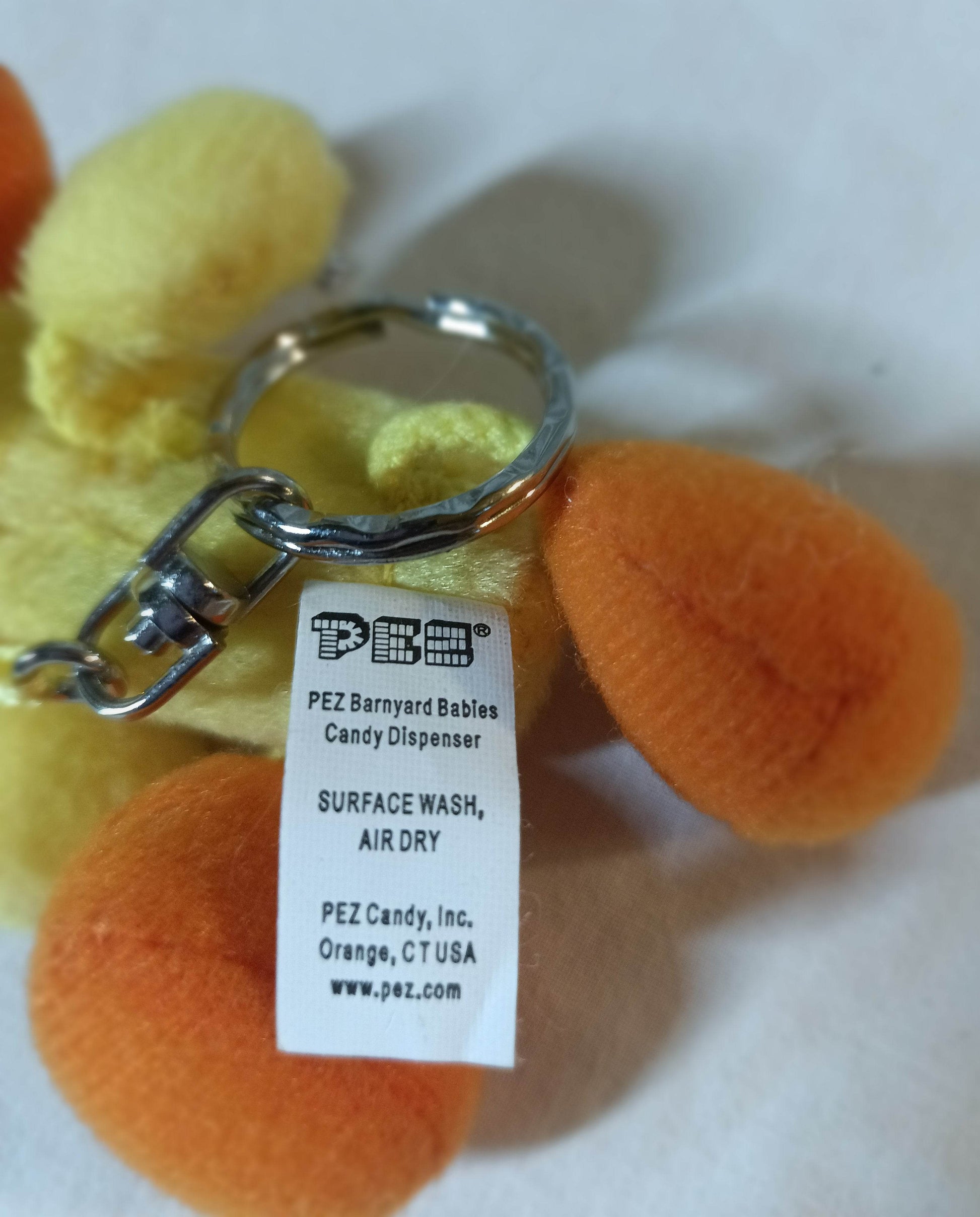 Pez Barn Yard Babies Plush Duck Candy Dispenser Keychain 2005 - TulipStuff