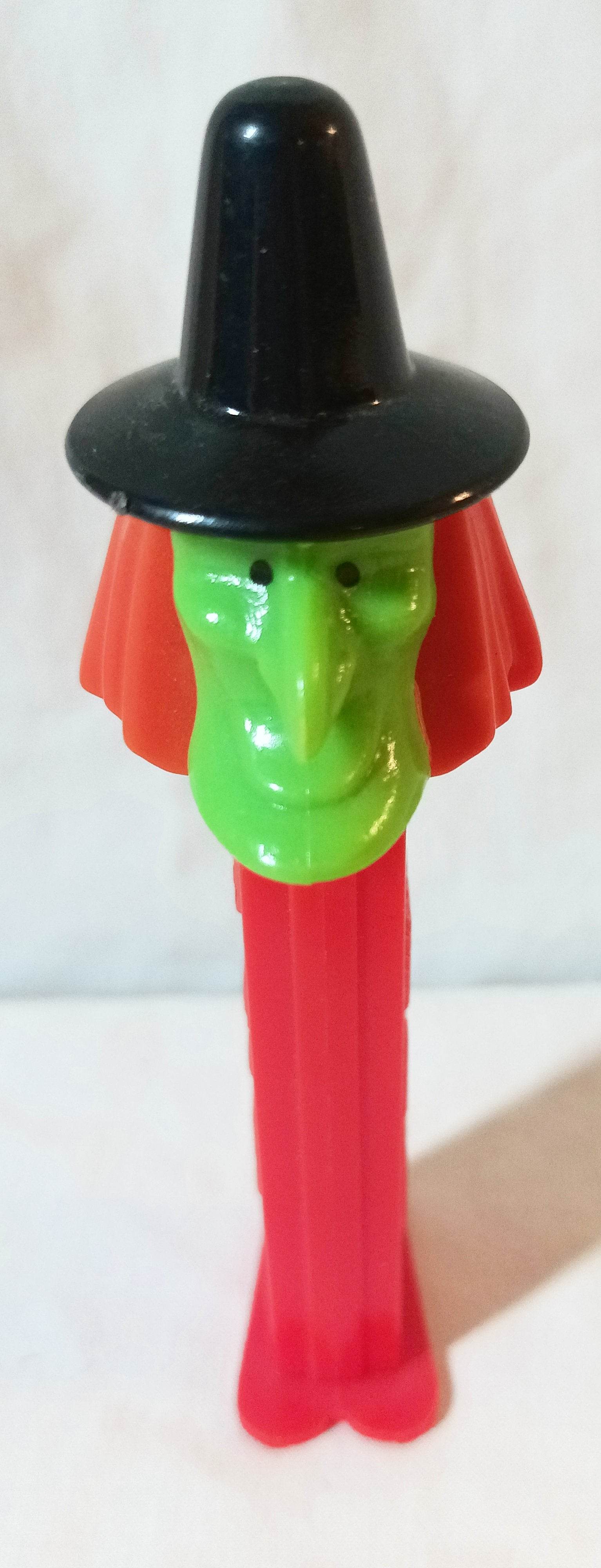 Pez Witch Candy Dispenser Halloween Red Green Yugoslavia 1990's - TulipStuff