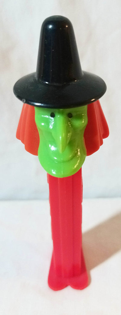 Pez Witch Candy Dispenser Halloween Red Green Yugoslavia 1990's - TulipStuff