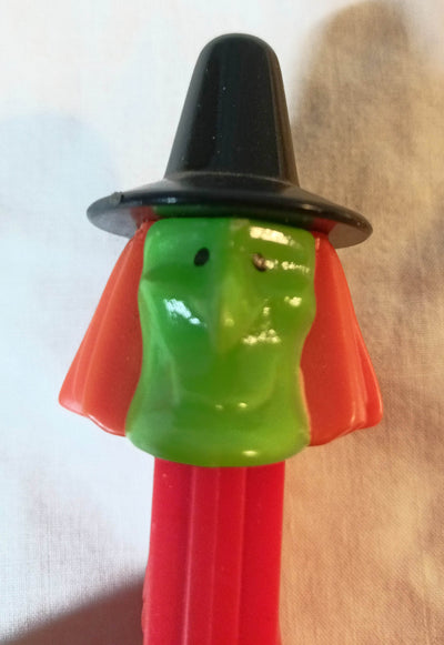 Pez Witch Candy Dispenser Halloween Red Green Yugoslavia 1990's - TulipStuff