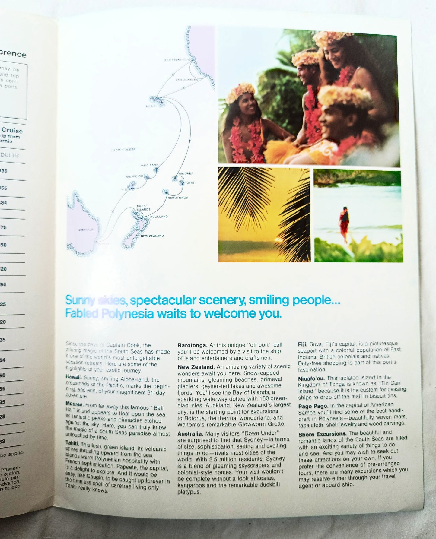 Pacific Far East Line Mariposa 1975 31-Day South Seas Cruises Brochure - TulipStuff